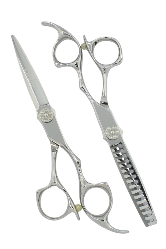 iCandy ALL STAR Silver VG10 Hairdresser Barber Scissor-Texturiser Bundle 6.0