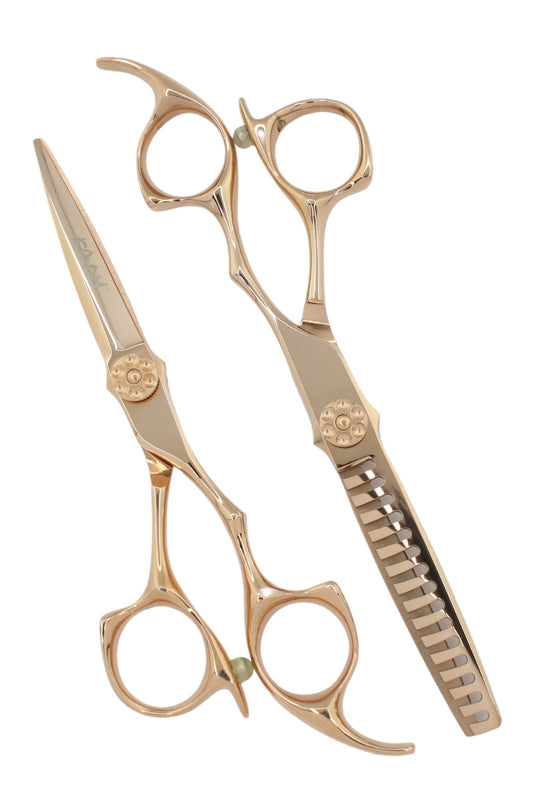 iCandy ALL STAR Rose Gold VG10 Scissor-Texturiser Bundle 5.5/6.0 inch