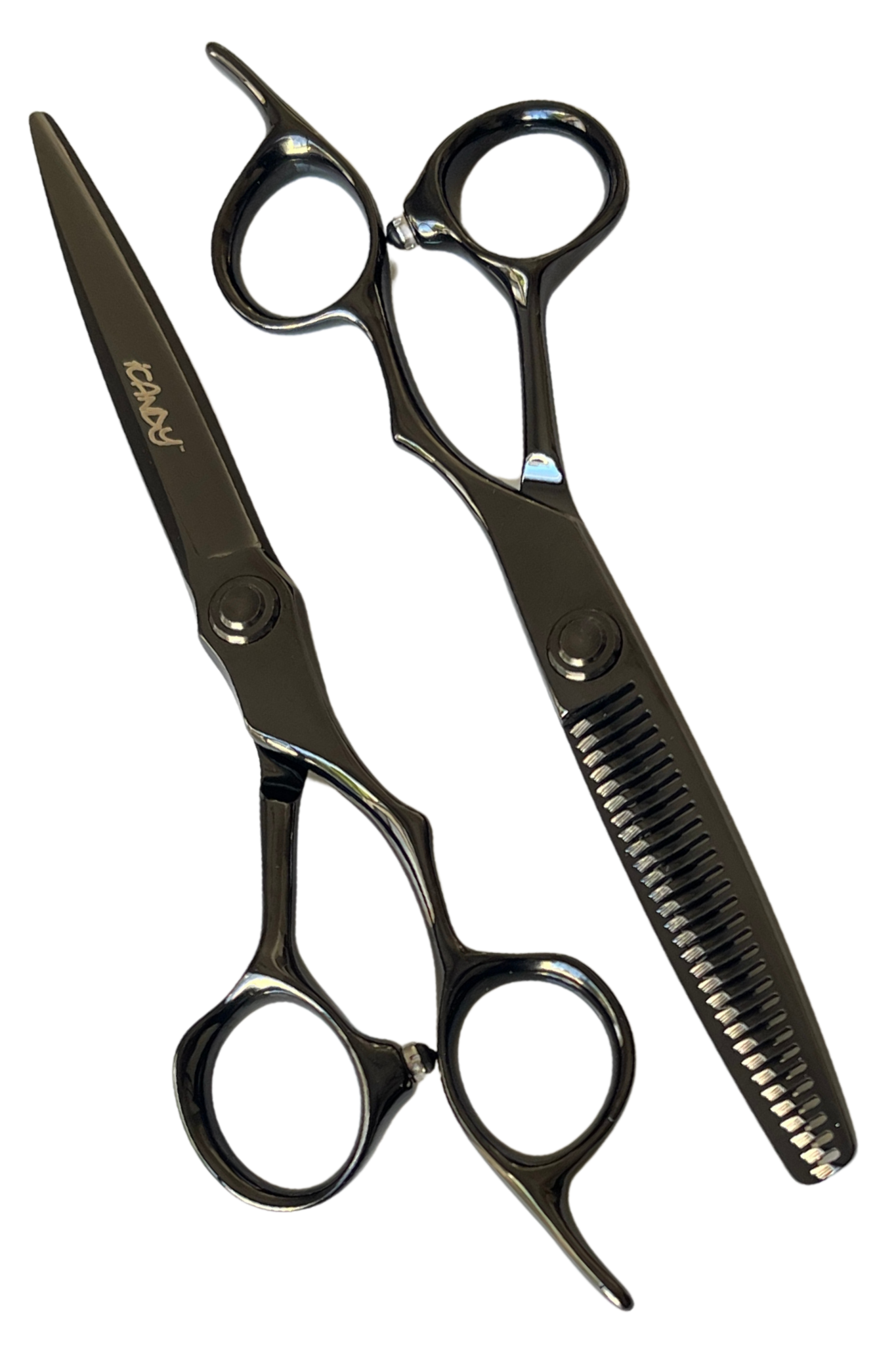 iCandy EVOLVE Midnight Black VG10 Hairdressing Barber Scissor & Thinner Bundle 6.5/6.0 inch