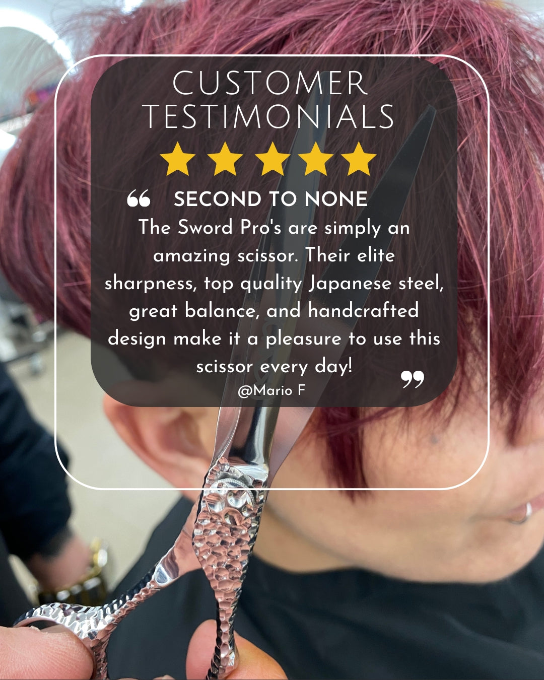 iCandy Sword Pro VG10 Silver Hairdressing Barber Scissor 5 Star Customer Review Mario F