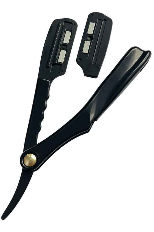 iCandy Pro Series III Magnetic Black razor showing dual-sided magnetic blade holder and removable head plate