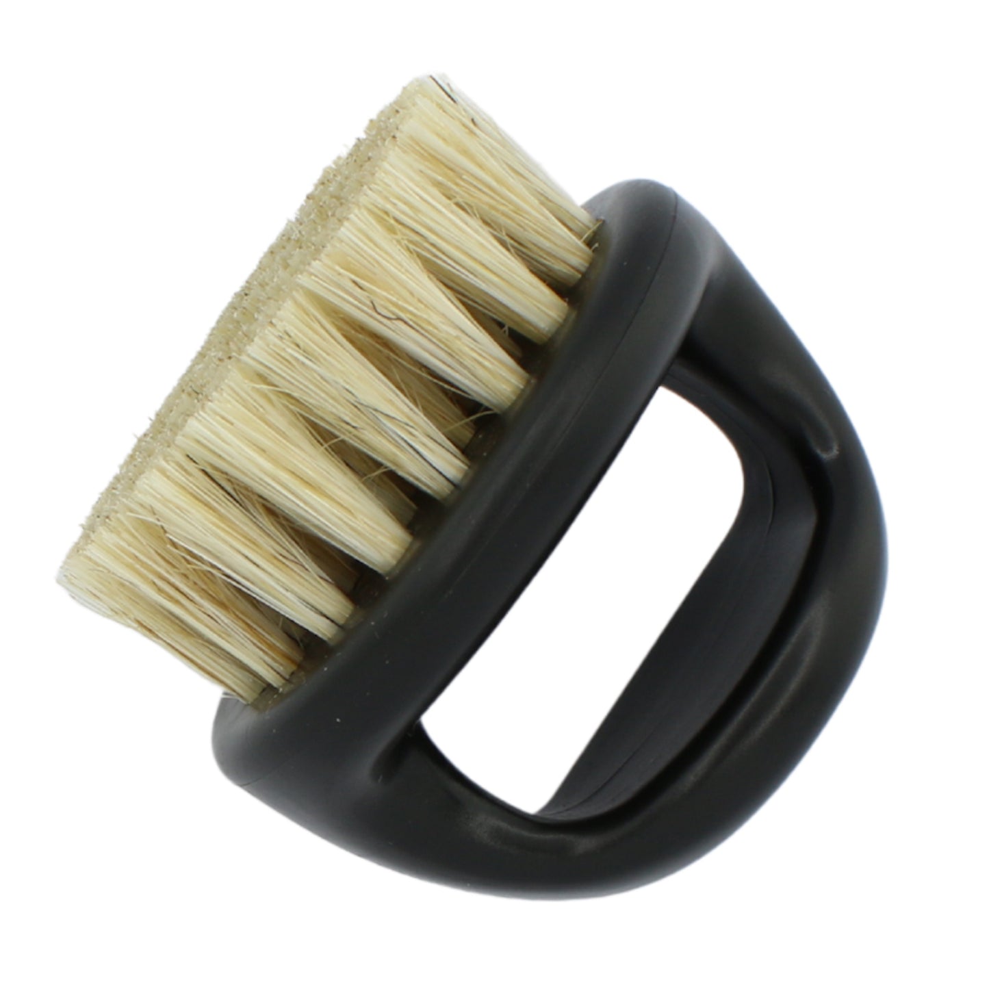 iCandy Black Coloured Light Boar Bristle Knuckle Brush White Background -Pic1