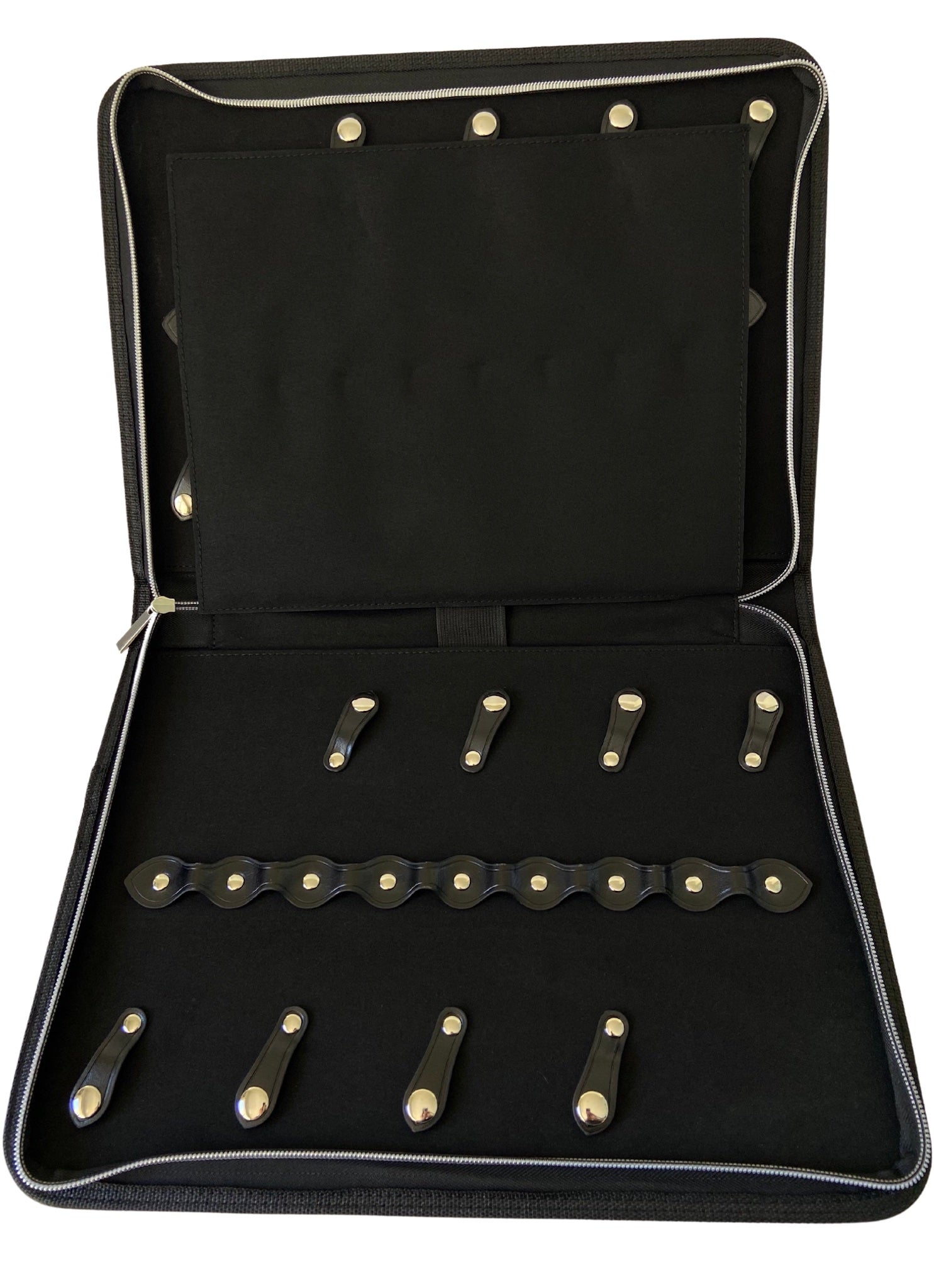 iCandy Black Leather 16pcs Scissor Zip Case Pic3