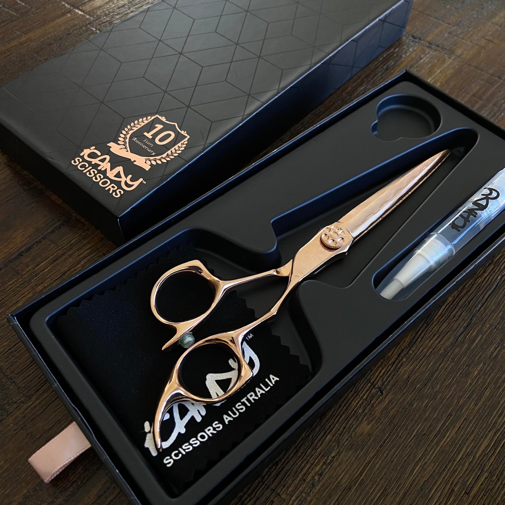 iCandy DAMASCUS ALL STAR Rose Gold Scissor 6.5" Open Box