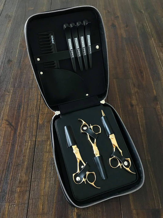 iCandy Luxury Black 7pcs Scissor Collection Case pic1