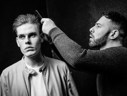 iCandy Scissors Australia - UK Ambassador Jim William Modern Barber Mag Shoot