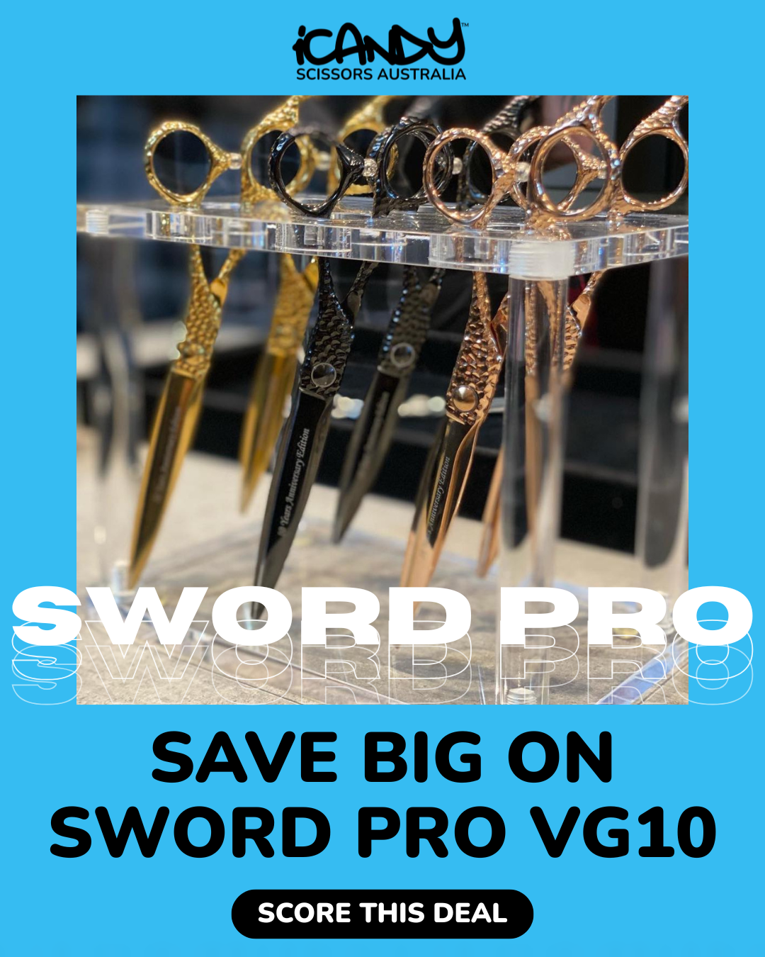 iCandy SWORD PRO VG10 Hairdressing Scissor Collection