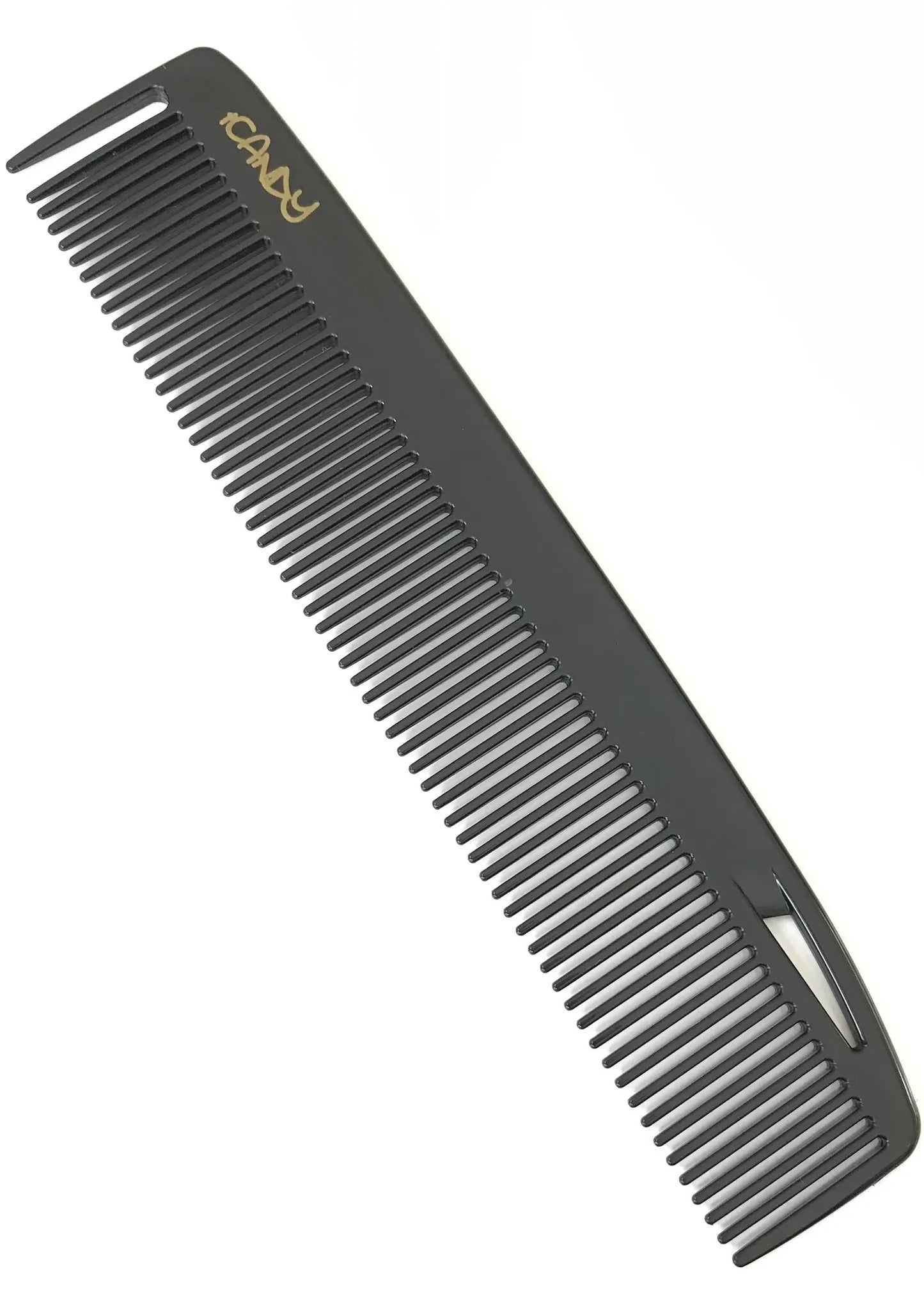 iCandy Creative Series MIDNIGHT BLACK Cutting Comb 180mm professional hair cutting comb featuring heat-resistant, anti-static construction for precision sectioning, scissor-over-comb techniques and everyday salon styling.