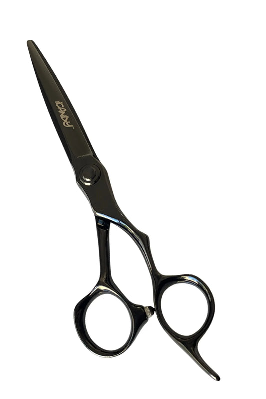 iCandy Evolve Midnight Black VG10 professional hairdressing Barber  scissors 6.0" Midnight Black Titanium Nano Colour Coating – premium Japanese steel for stylists and barbers in Australia, USA, Canada, Europe.