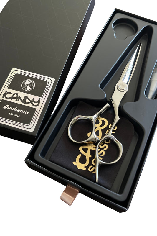 iCandy Evolve VG10 professional hairdressing cutting scissors 6.0" – premium Japanese steel for stylists and barbers in Australia, USA, Canada, Europe.