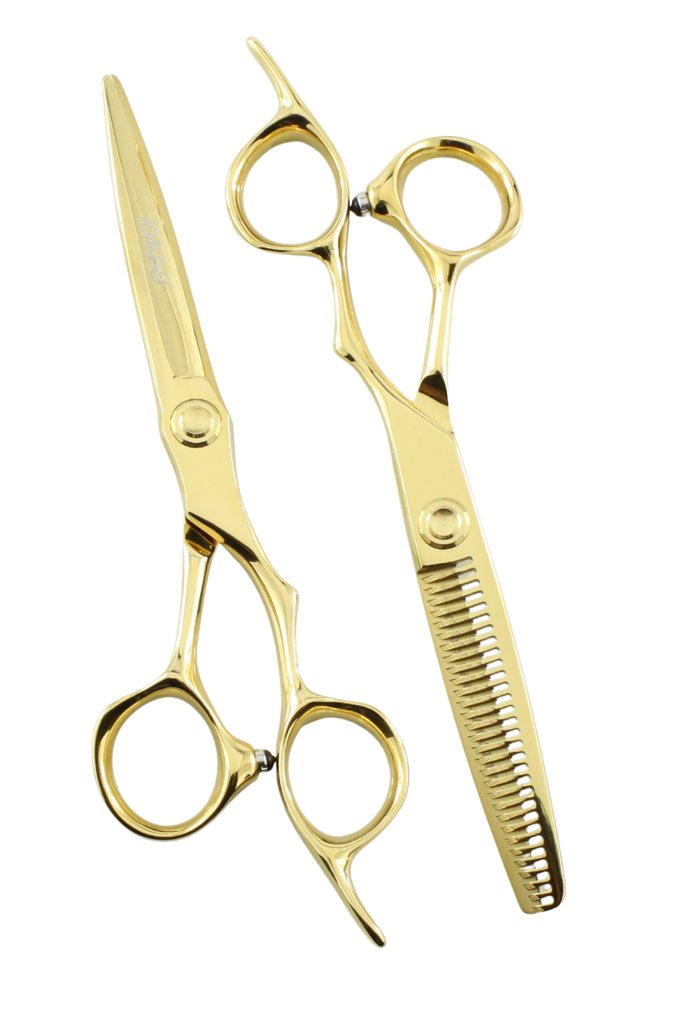 iCandy EVOLVE VG10 Yellow Gold Hairdressing Scissors Bundle - Inventors Of Rose Gold Hair Scissors Shears