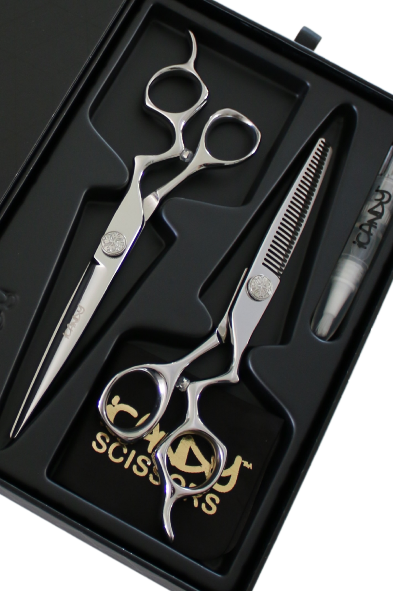 iCandy Athena Scissor 6.5 & Athena-CT Thinning Scissors Bundle 6.5/6.0 inch In Slide Box