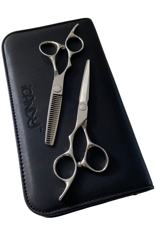 iCandy ELECTRO Silver VG10 Scissor & Thinner Bundle LEFT HANDED (5.5 inch)