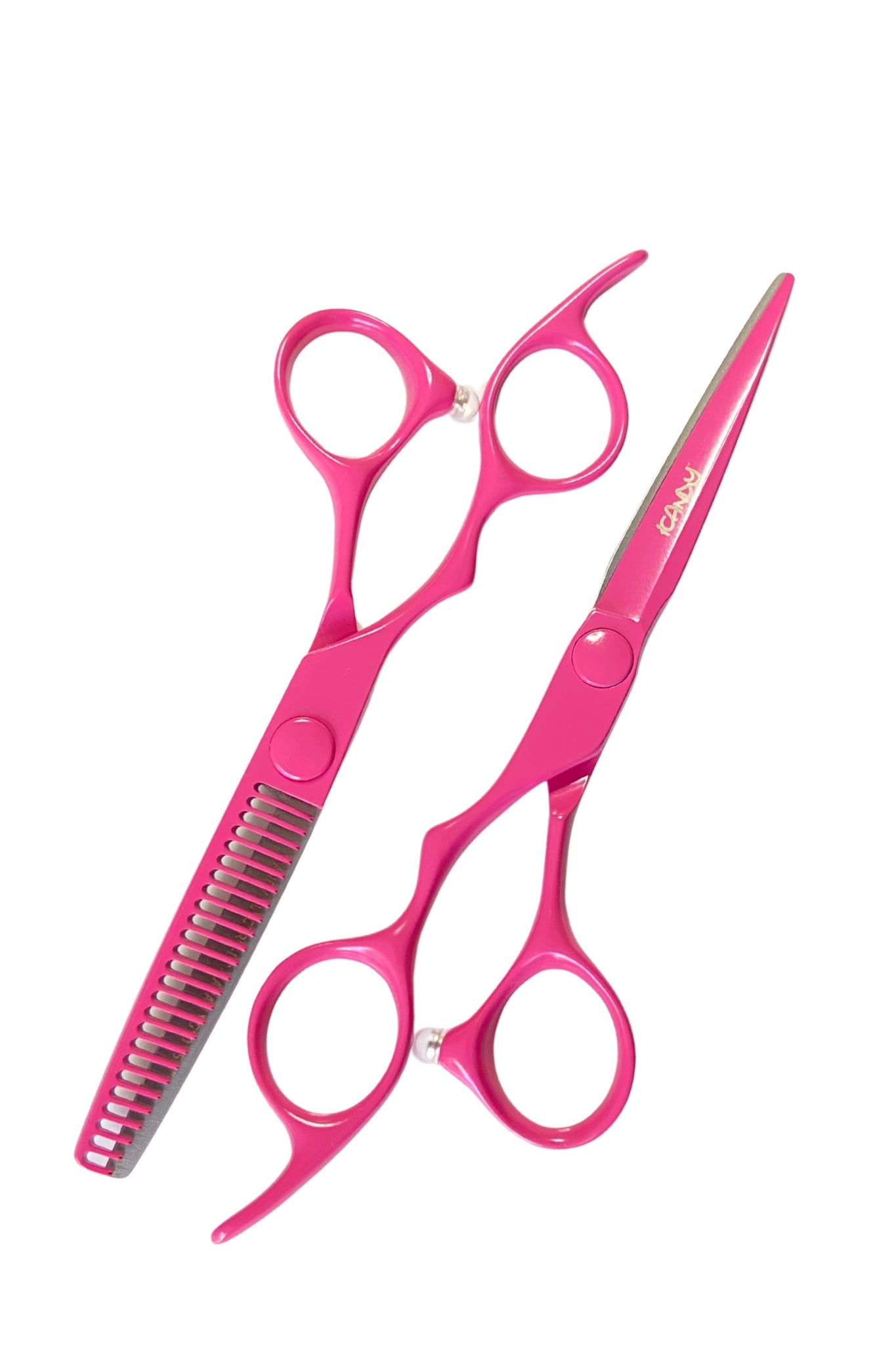 iCandy ELECTRO Sunset Pink VG10 Hairdressing Scissor & Thinner LEFT HANDED Bundle 6.0/5.5 inch