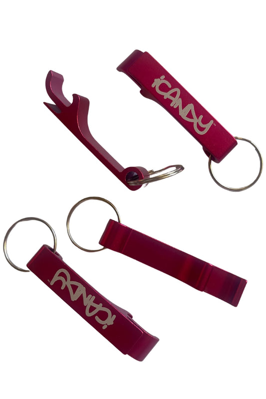 iCandy Pink Bottle Opener Keyring