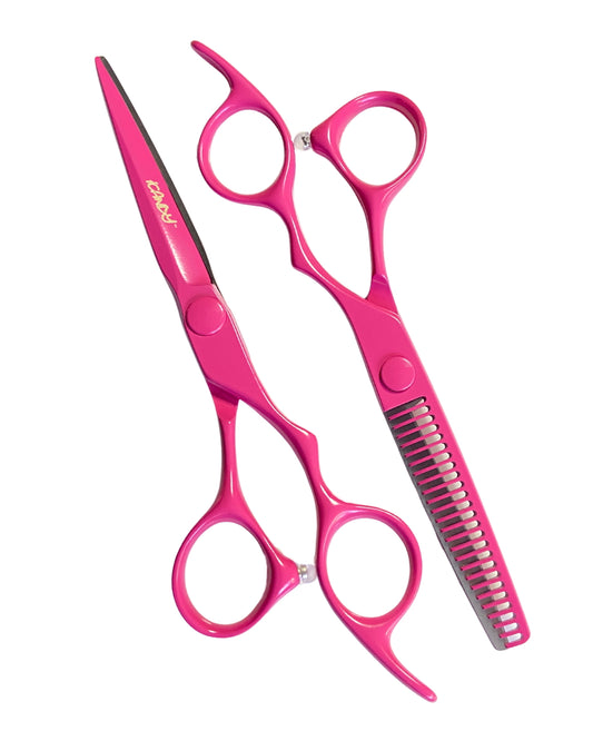 iCandy ELECTRO Sunset Pink VG10 Scissor & Thinner Bundle 6.0/5.5 inch pic1