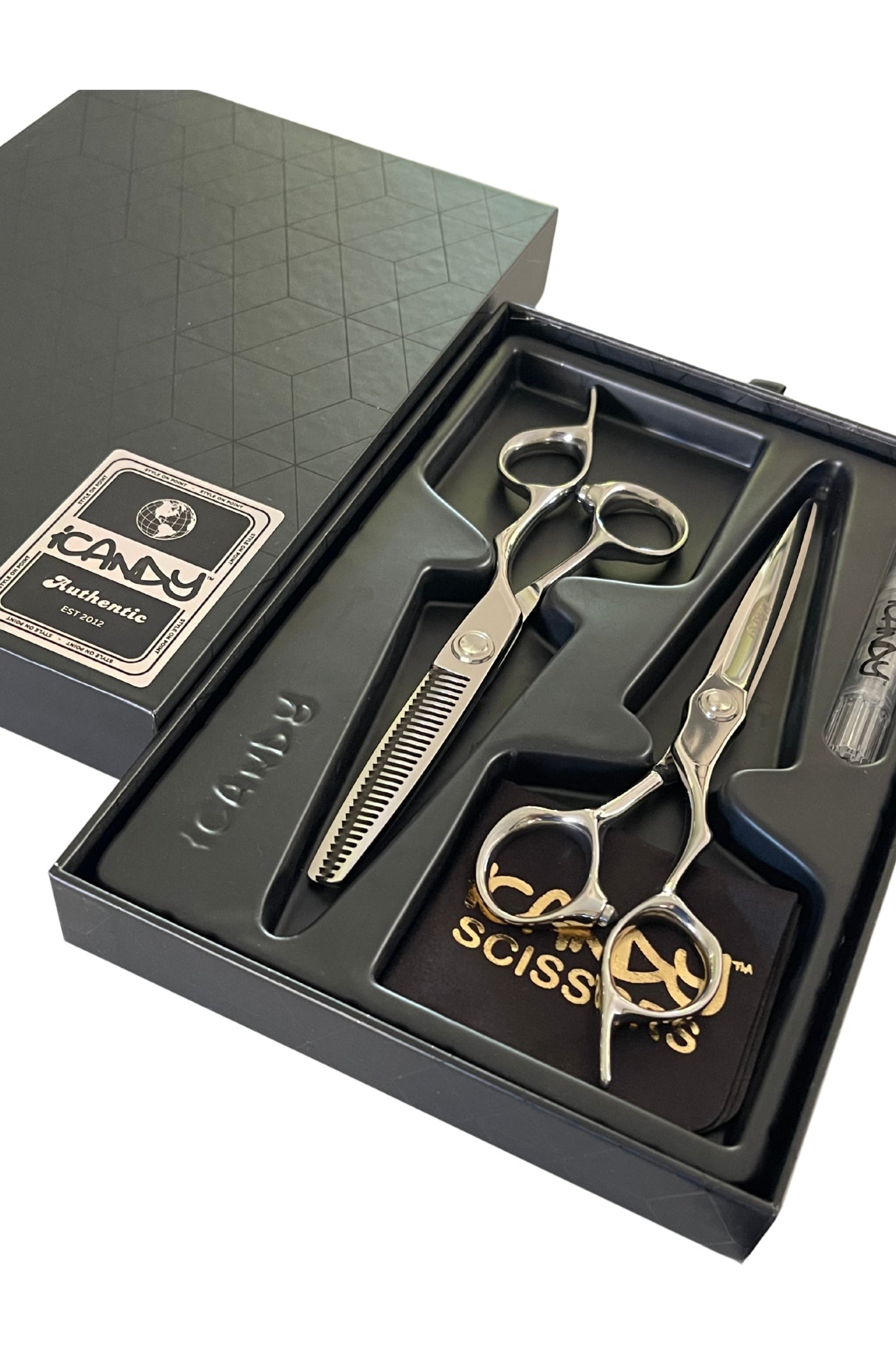 iCandy EVOLVE Silver VG10 Hairdressing Barber Scissor & Thinner Bundle 6.5/ 6.0 inch Pic 2