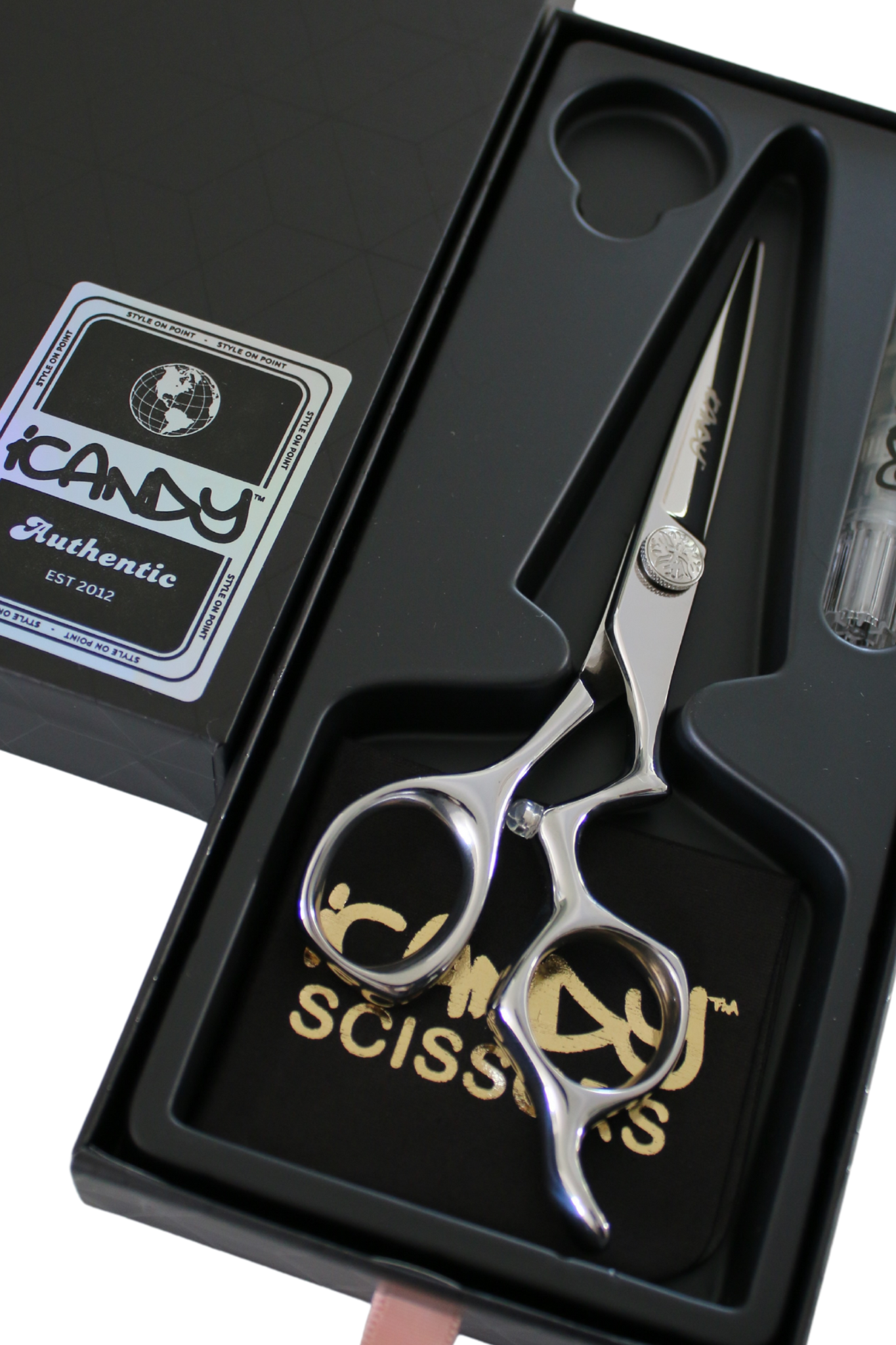 Professional iCandy ATHENA right-handed 6.0 inch hairdressing barber scissor for precision salon cutting in gift box