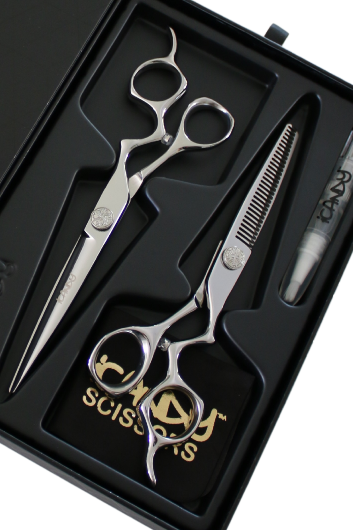 iCandy ATHENA Right-Handed Barber Hairdresser Scissor & Thinner Bundle 6.5/6.0 inch – professional Japanese steel set in gift box