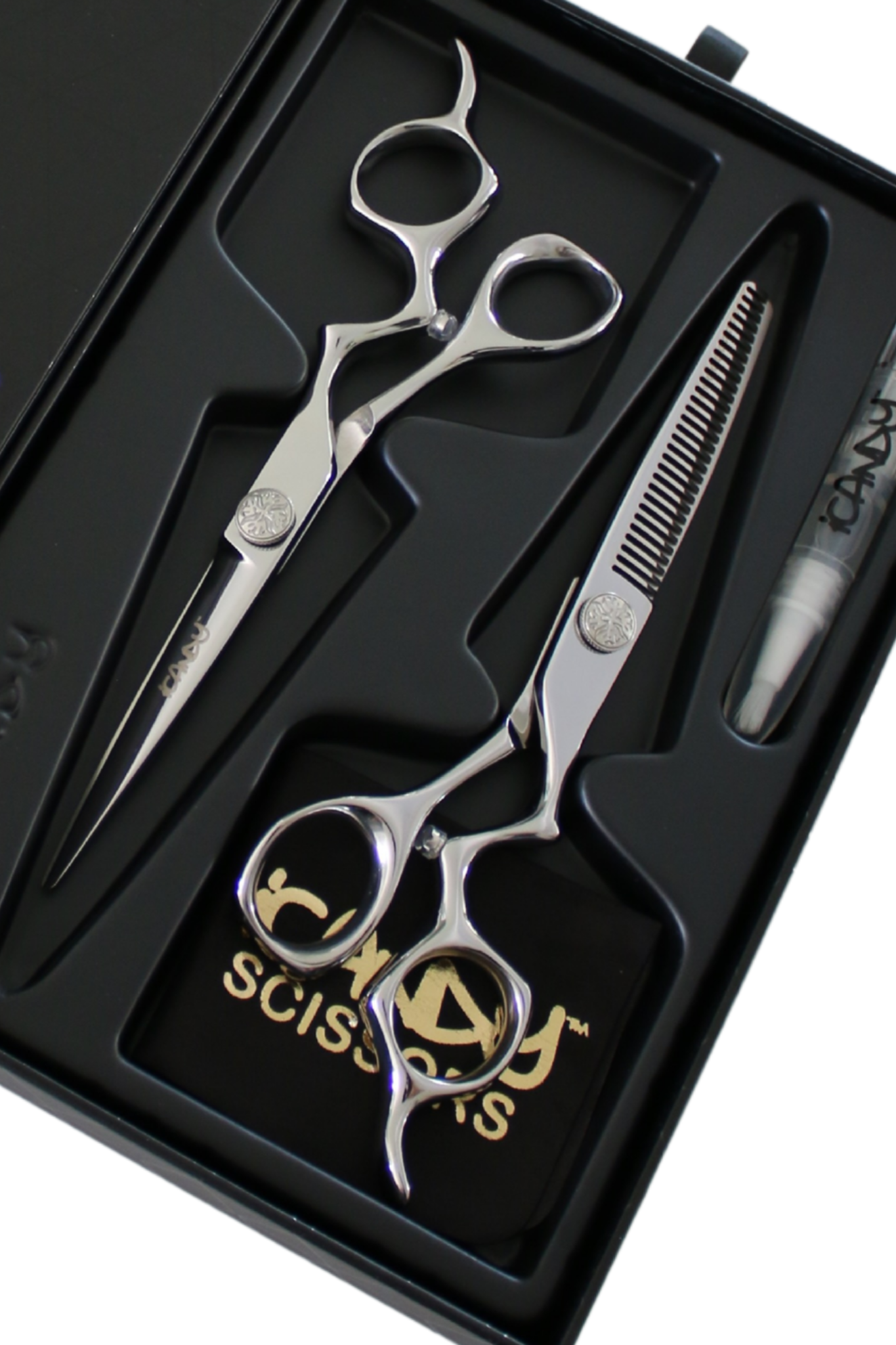 iCandy ATHENA Right-Handed Barber Hairdresser Scissor & Thinner Bundle 6.0 inch – professional Japanese steel set in gift box.