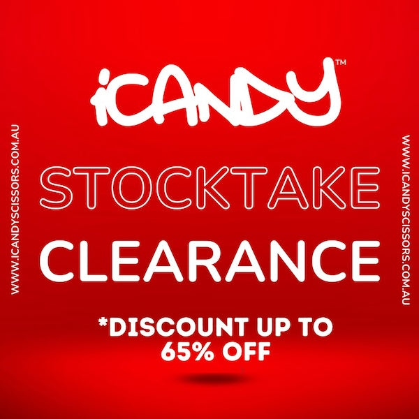 iCandy Scissors stocktake clearance – limited stock professional barber and hairdressing scissors shears
