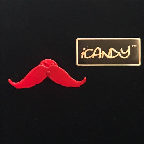 iCandy Barber Red Moustache Lapel Pin - iCandy Scissors