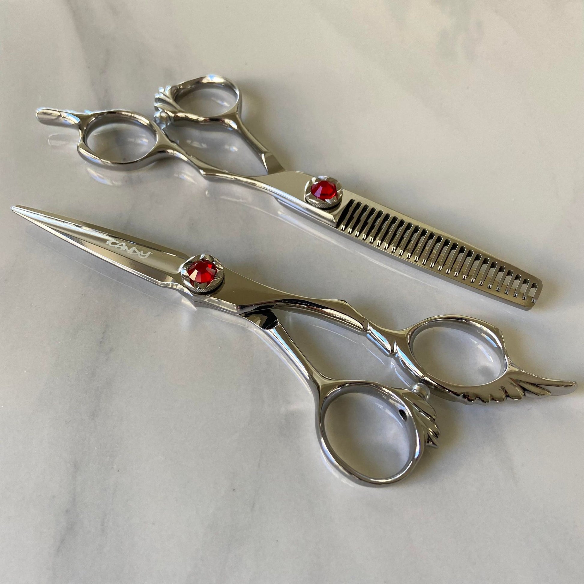 iCandy ANGEL Ice Ruby VG10 Scissor & Thinner Bundle 5.5 inch – professional hairdressing scissors Australia