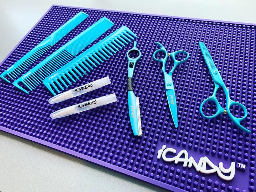 iCandy Ultra Violet Workstation Counter Top Mat Lifestyle