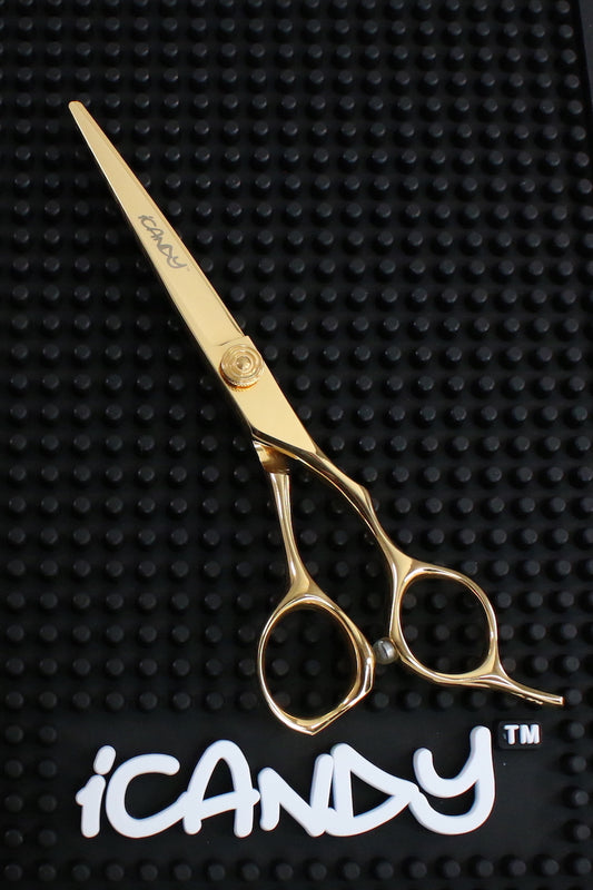 iCandy LUXE Taper Pro Yellow Golden Barbering Scissor 6.0 Inch Pic1