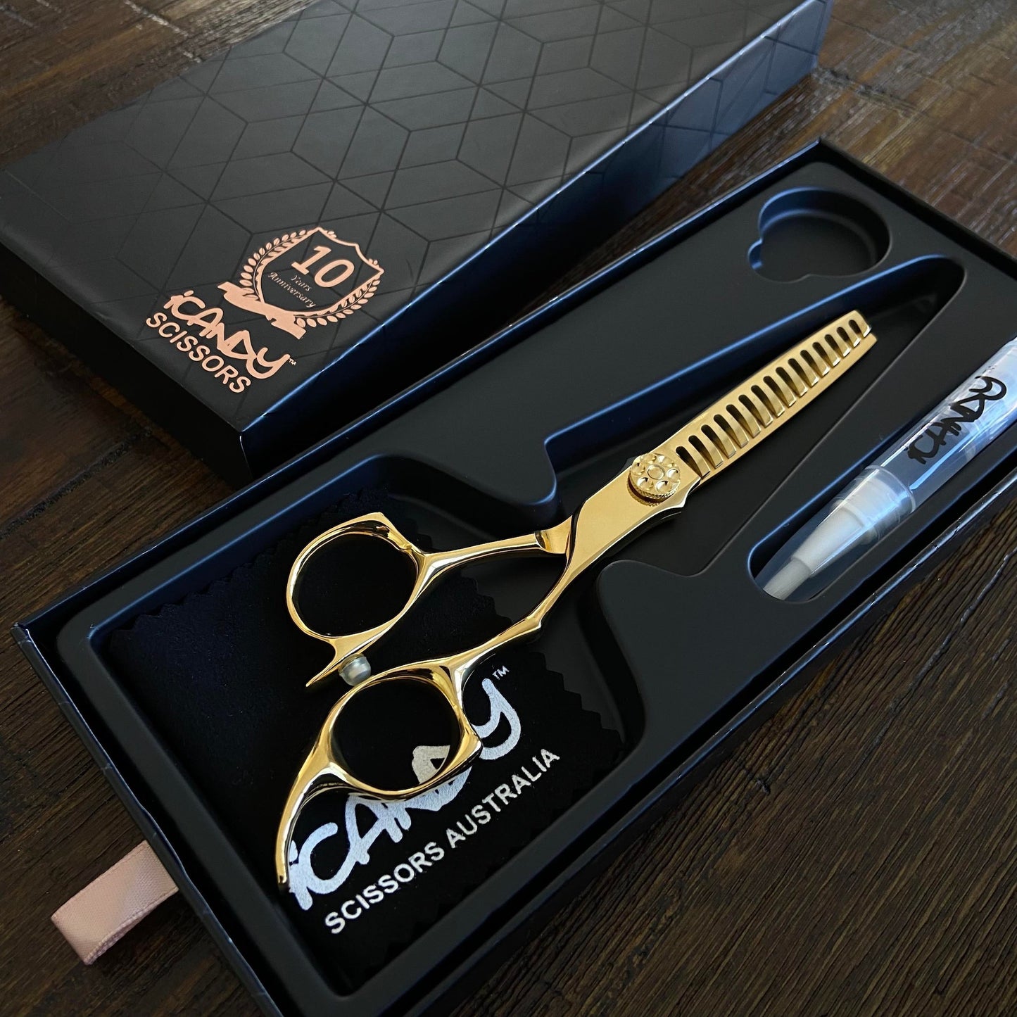 iCandy ALL STAR Yellow Gold Texturize Scissor 6.0" Open Box