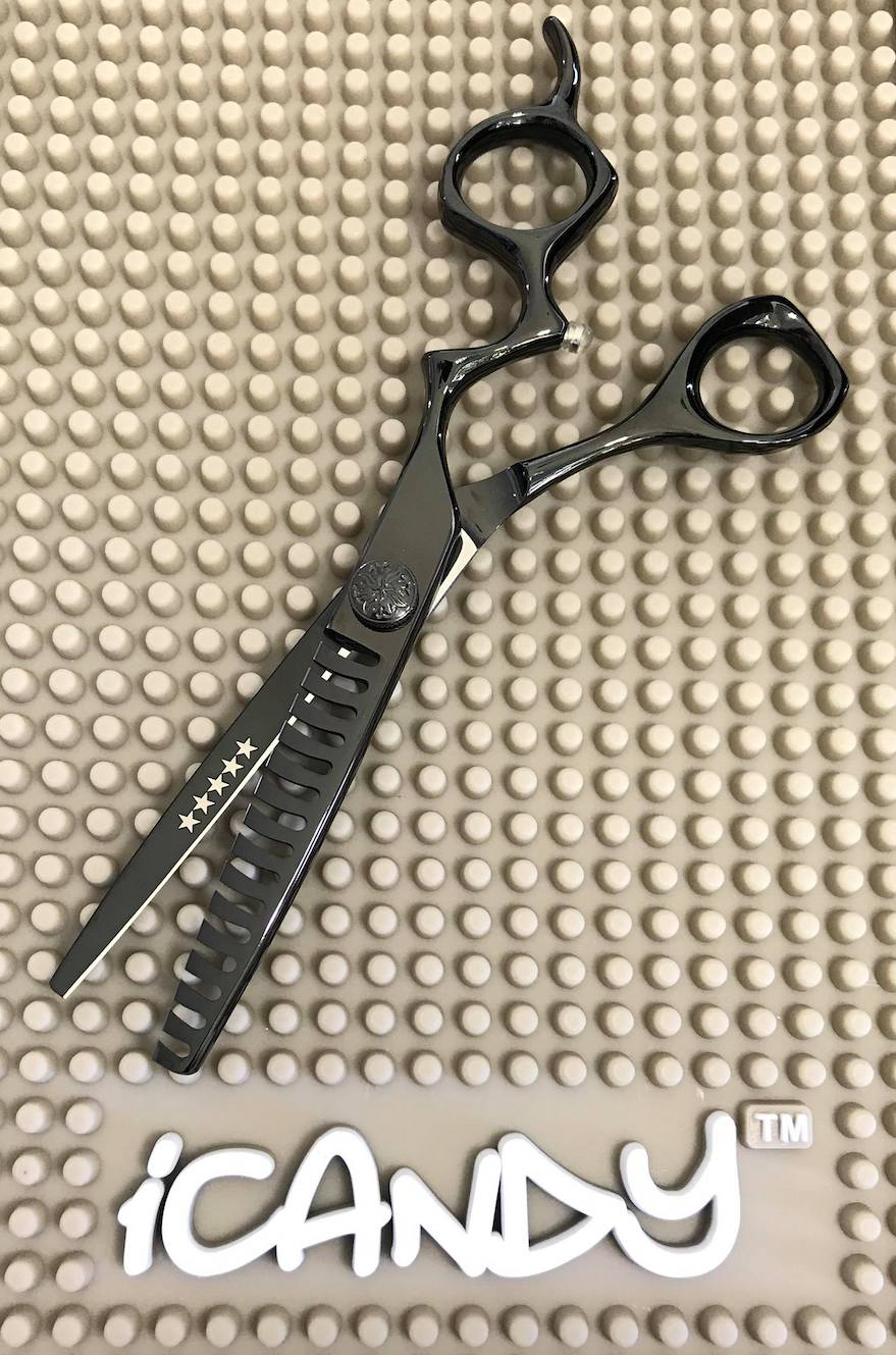 iCandy Athena-TEX Midnight Black Texturising Scissors Limited Edition (6 inch) pic2