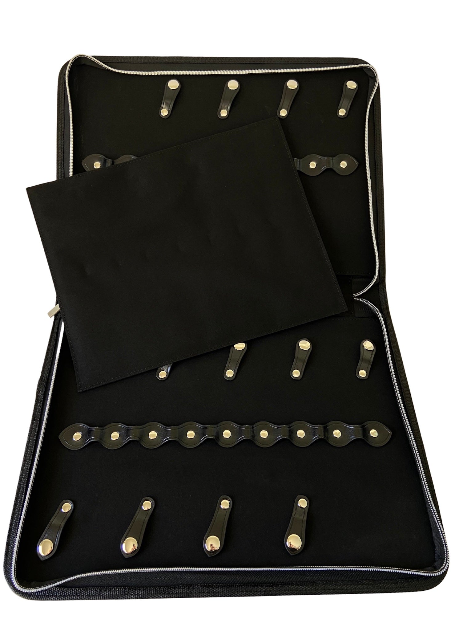 iCandy Black Leather 16pcs Scissor Zip Case Pic4