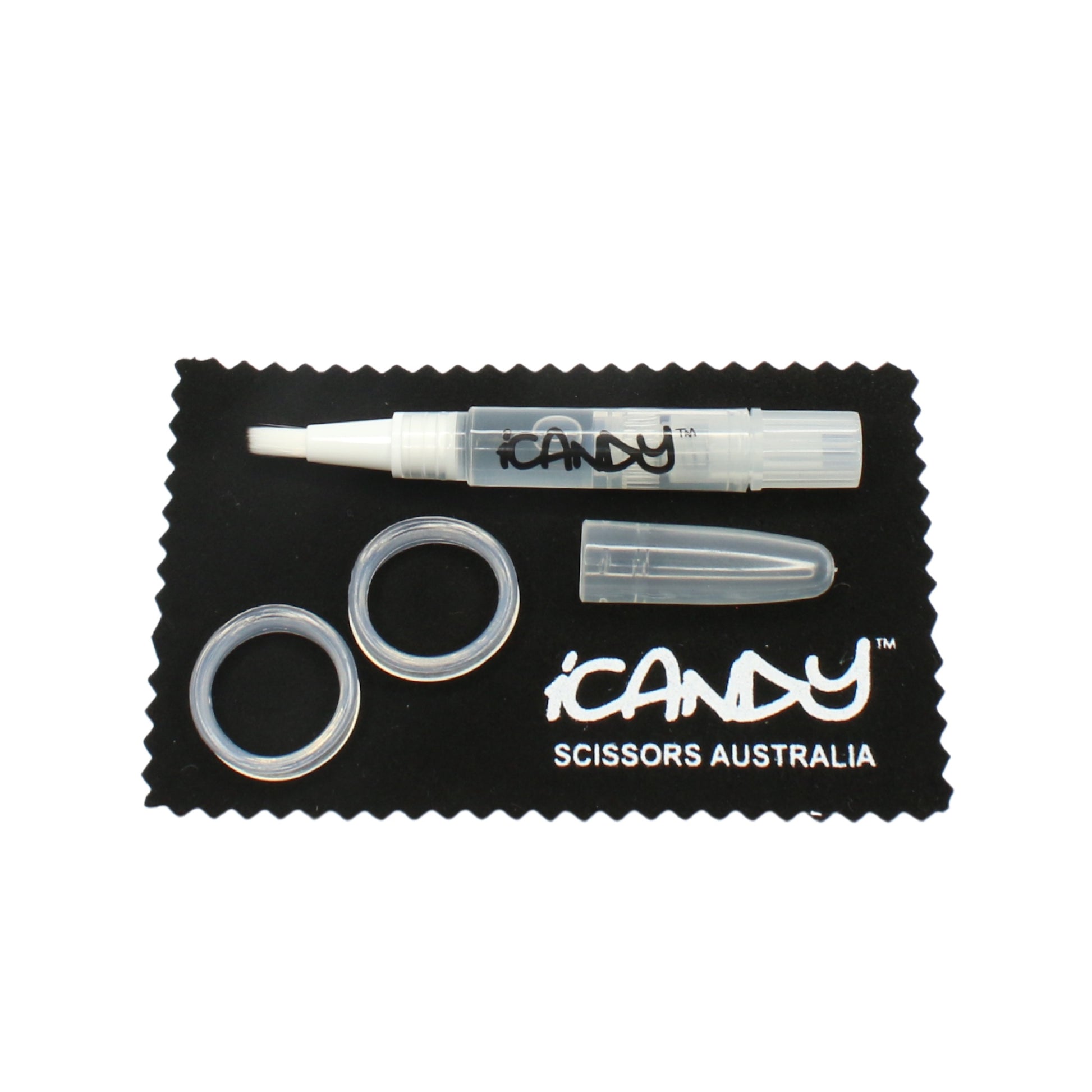 iCandy Scissor Oil Pen-Cleaning Cloth-Finger Inserts 