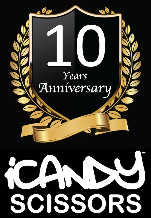iCandy Scissors 10 Years Anniversary 2022 Sticker
