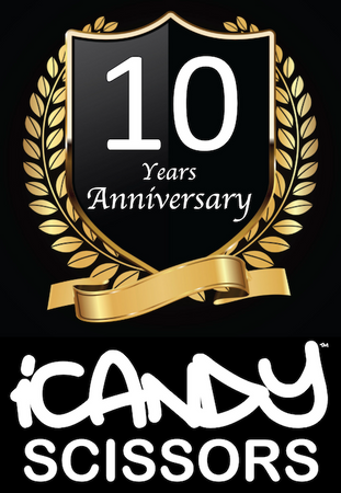 iCandy Scissors 10 Years Anniversary Sticker