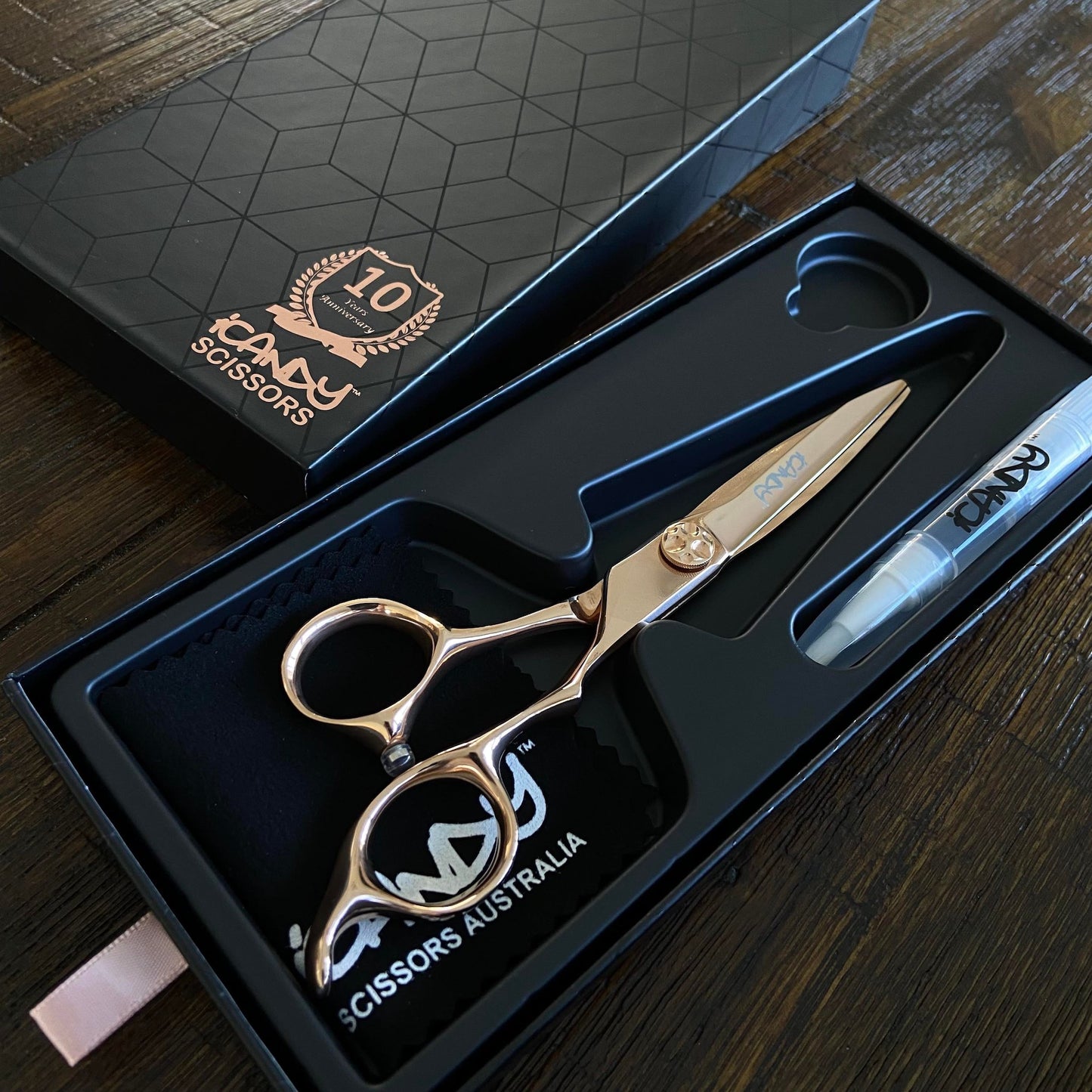 iCandy Sword Rose Gold VG10 6.1" 10 Years Anniversary Edition Scissors Open Box