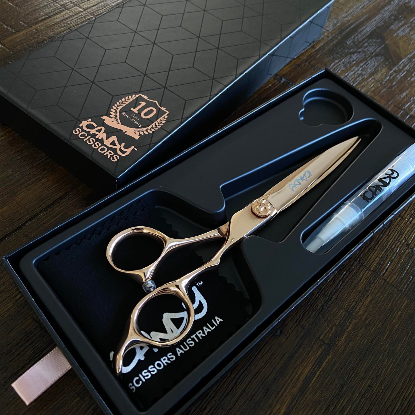 iCandy Sword Rose Gold VG10 6.6" 10 Years Anniversary Edition Scissors Open Box