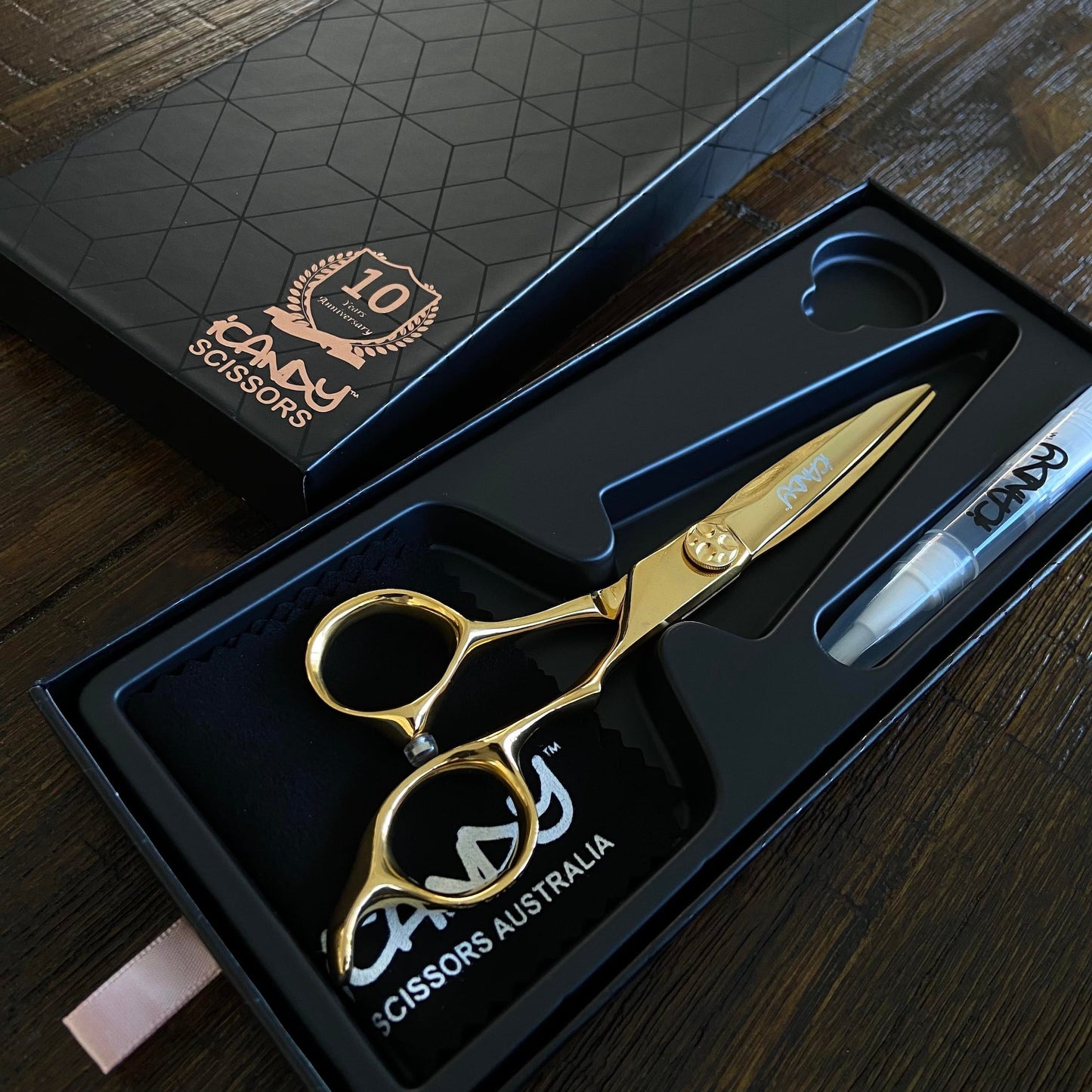 iCandy Sword Yellow Gold VG10 6.1" 10 Years Anniversary Edition Scissors Open Box